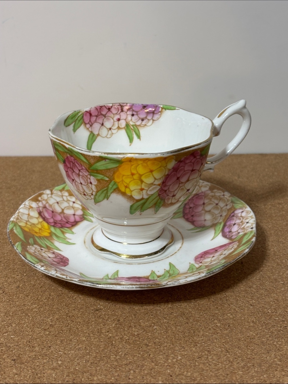 Royal Albert Candy Tuft Floral English Bone China Teacup & Saucer